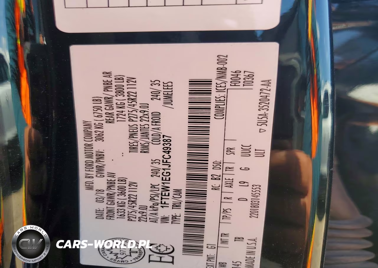 2018 Ford F150 Supercrew VIN:1FTEW1EG1JFC49387 - 12