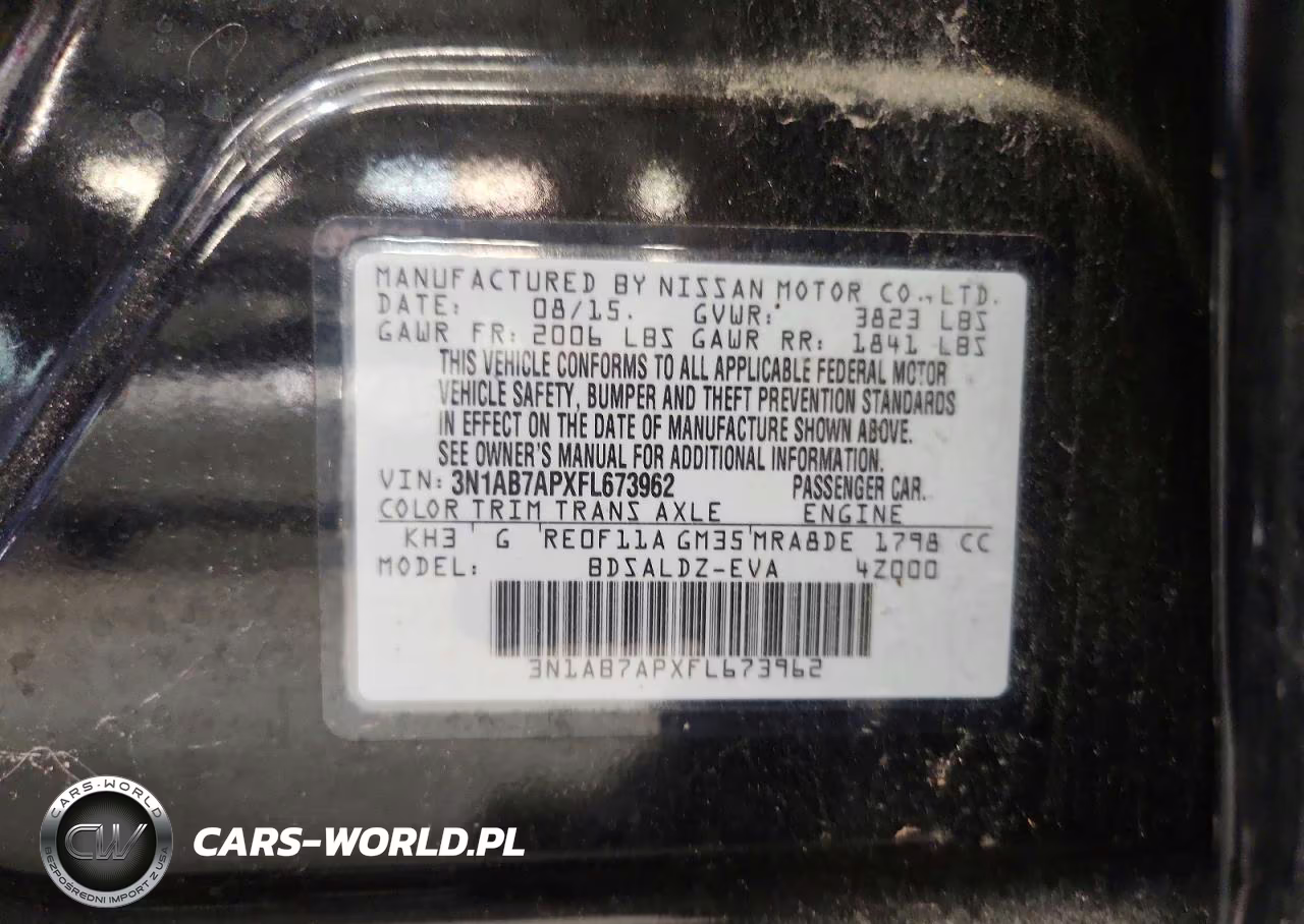 2015 Nissan Sentra Sv VIN:3N1AB7APXFL673962 - 12