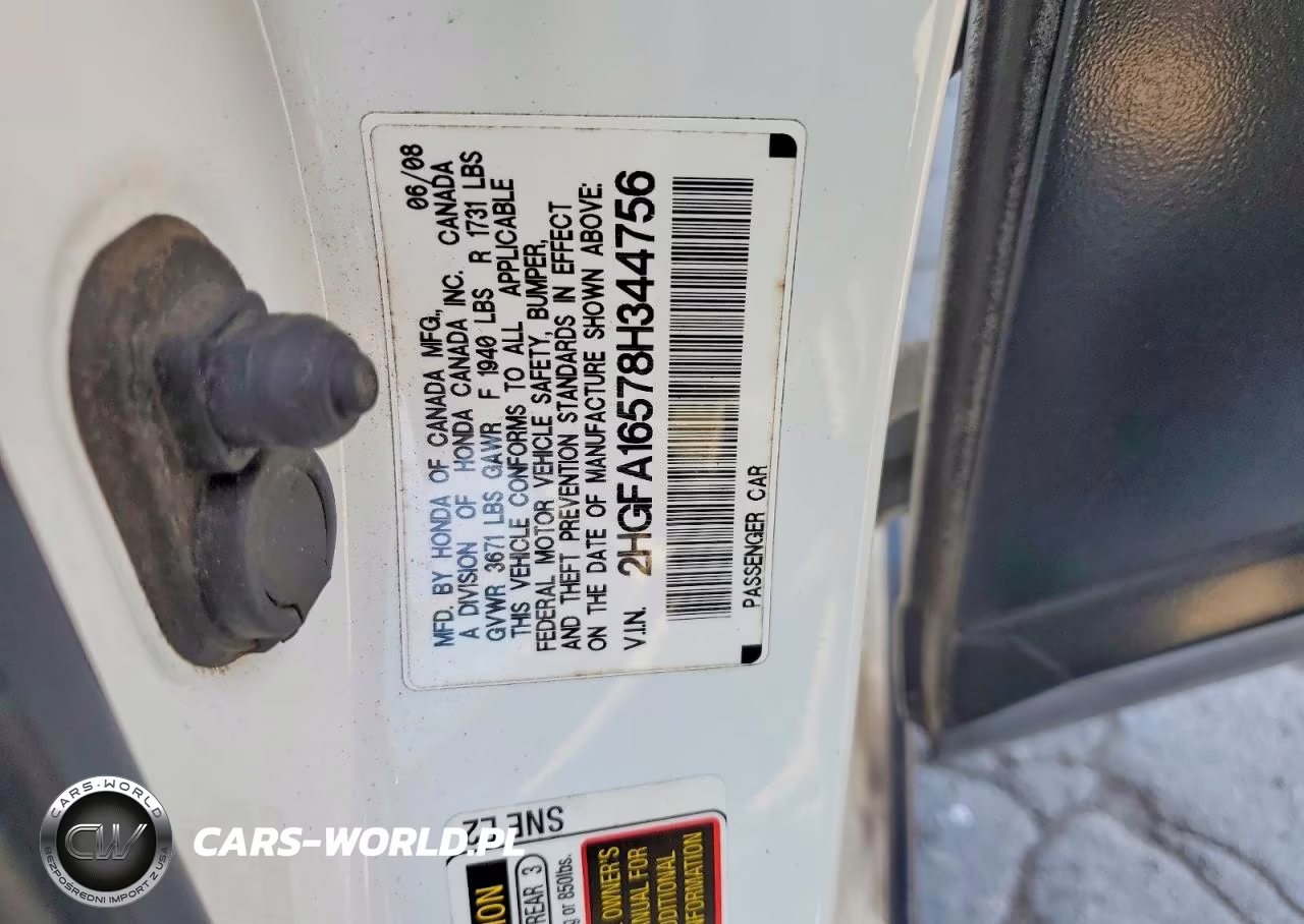2008 Honda Civic Lx VIN:2HGFA16578H344756 - 12