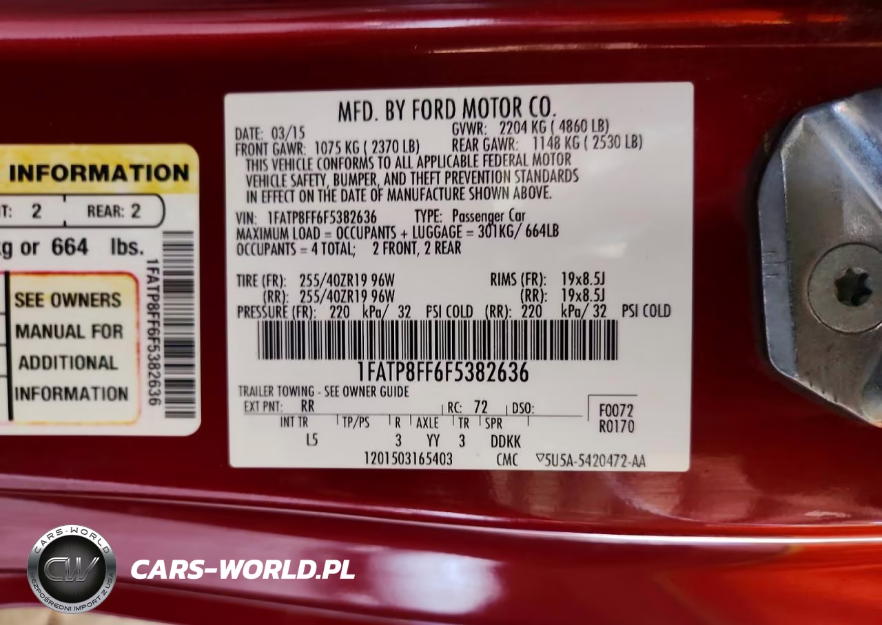 2015 Ford Mustang Gt VIN:1FATP8FF6F5382636 - 12