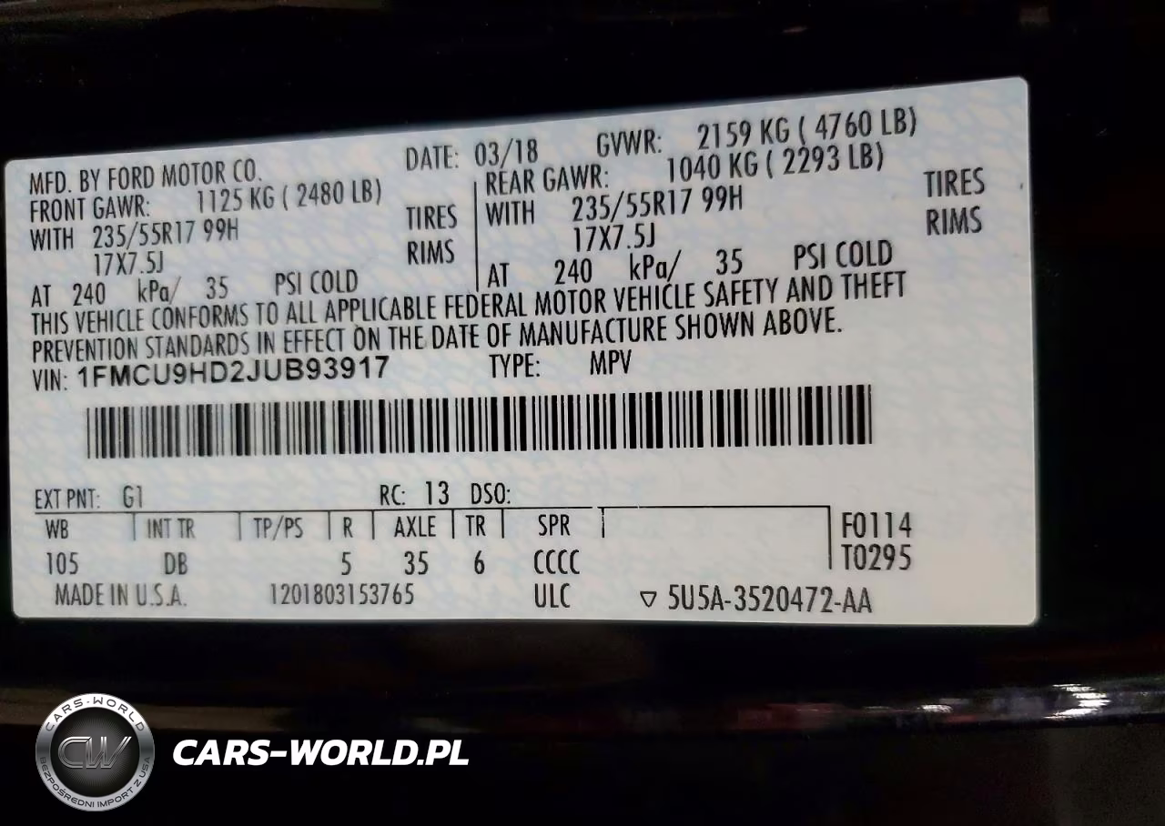 2018 Ford Escape Sel VIN:1FMCU9HD2JUB93917 - 13