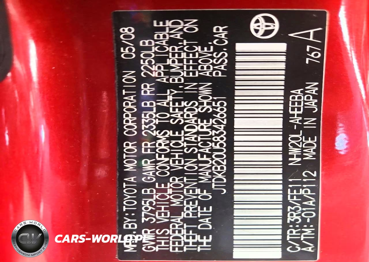 2008 Toyota Prius Base VIN:JTDKB20U583426651 - 12