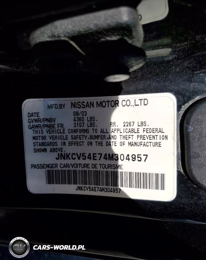2004 Infiniti G35 Base VIN:JNKCV54E74M304957 - 12