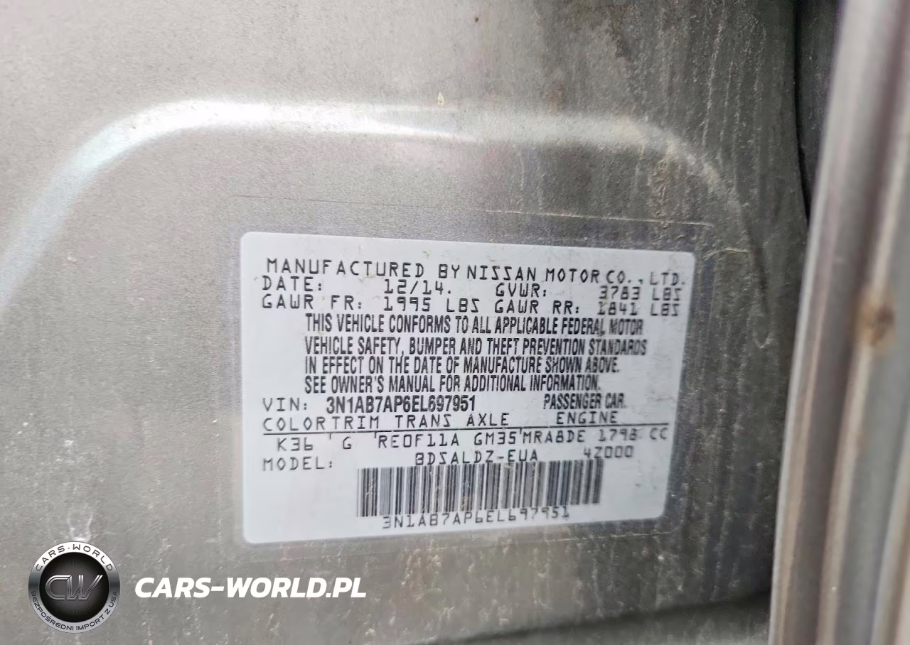 2014 Nissan Sentra Sv VIN:3N1AB7AP6EL697951 - 13