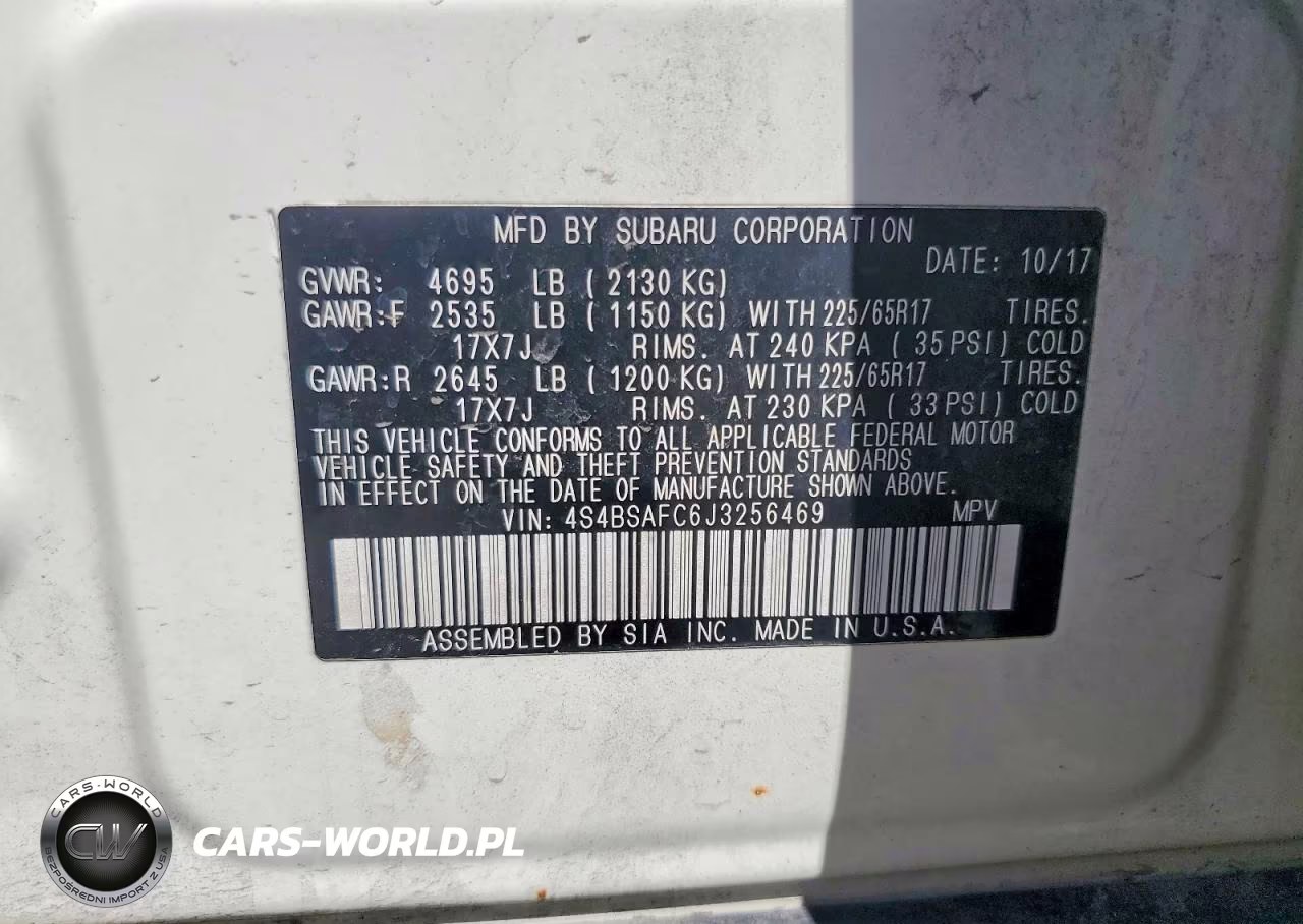 2018 Subaru Outback 2.5I Premium VIN:4S4BSAFC6J3256469 - 13