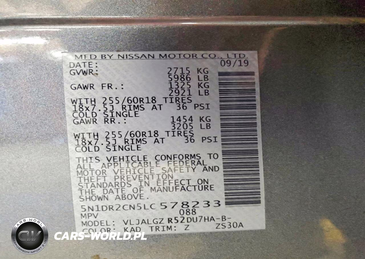 2020 Nissan Pathfinder Sl VIN:5N1DR2CN5LC578233 - 12