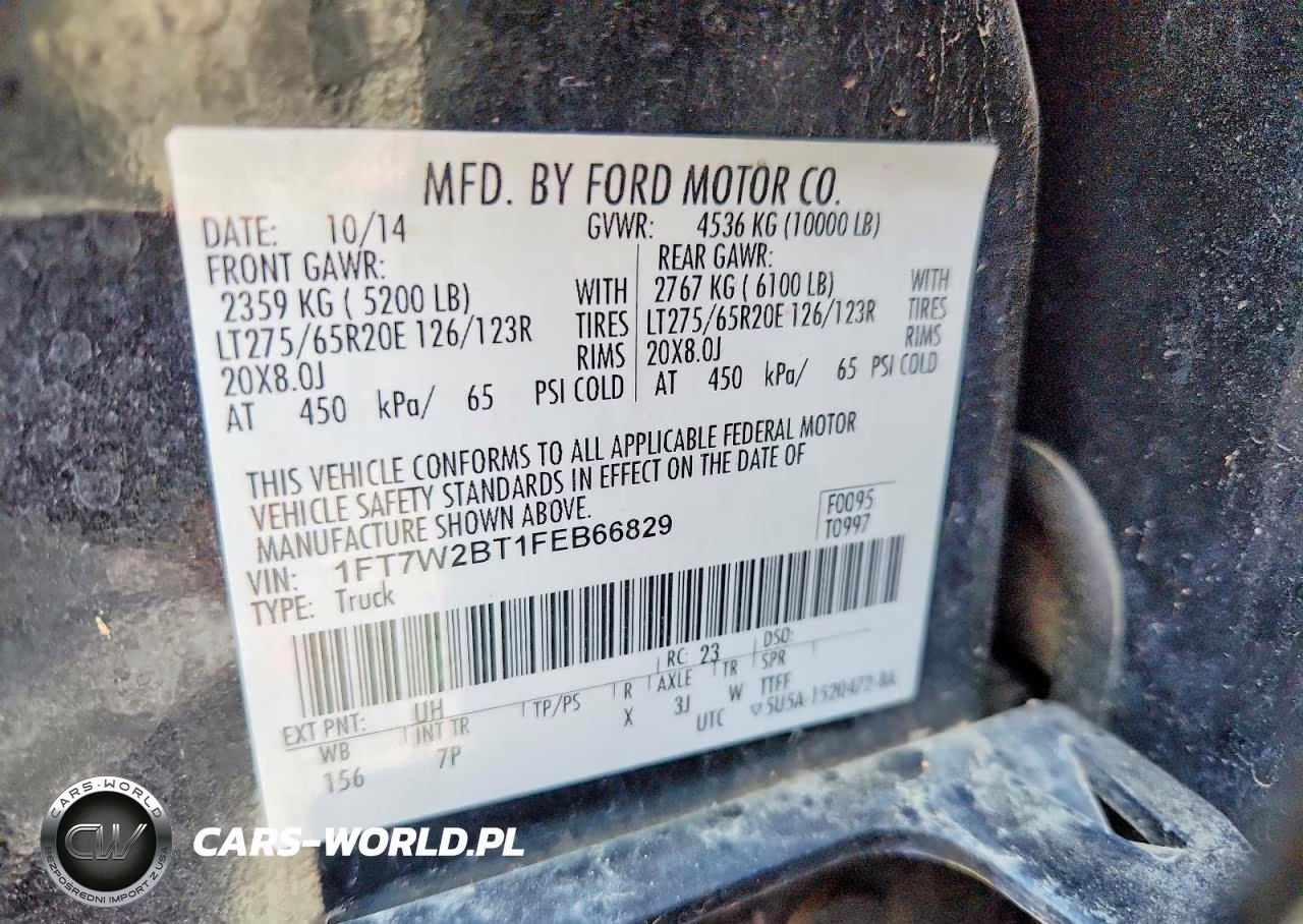 2015 Ford F250 Super Duty VIN:1FT7W2BT1FEB66829 - 13
