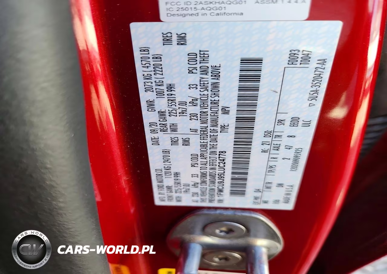 2020 Ford Escape Titanium VIN:1FMCU9J95LUC24778 - 12