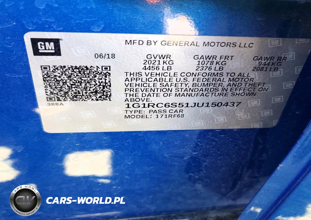 2018 Chevrolet Volt Lt VIN:1G1RC6S51JU150437 - 12