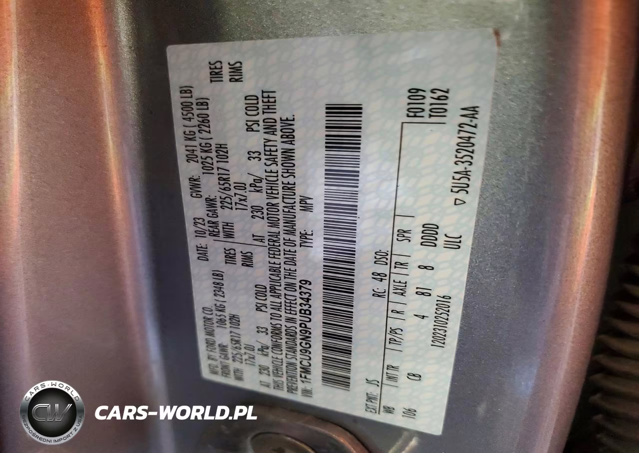 2023 Ford Escape Active VIN:1FMCU9GN9PUB34379 - 14