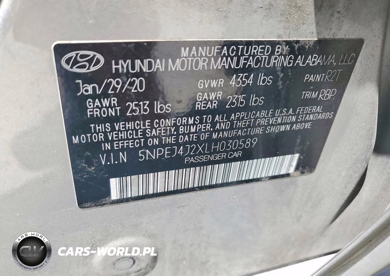 2020 Hyundai Sonata Sel Plus VIN:5NPEJ4J2XLH030589 - 12