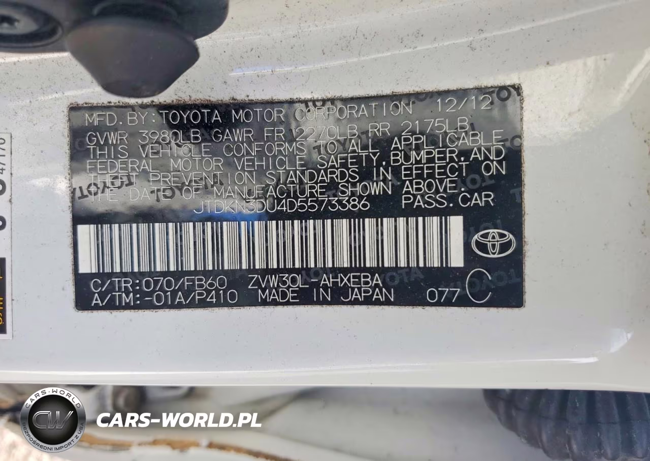 2013 Toyota Prius Three VIN:JTDKN3DU4D5573386 - 12