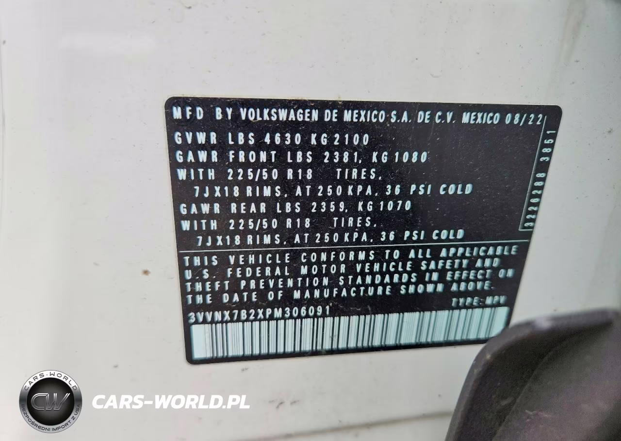 2023 Volkswagen Taos Se VIN:3VVNX7B2XPM306091 - 12