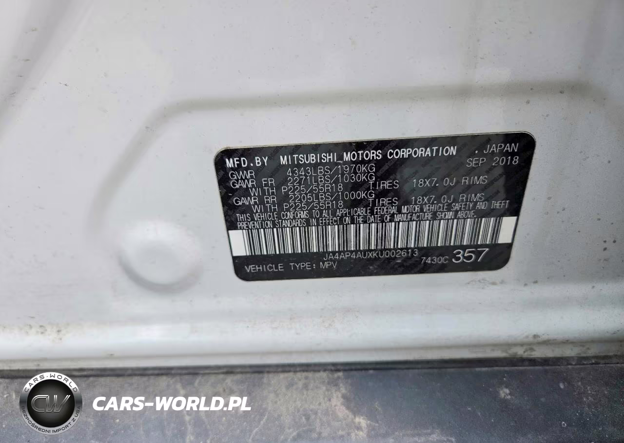 2019 Mitsubishi Outlander Sport Se VIN:JA4AP4AUXKU002613 - 13