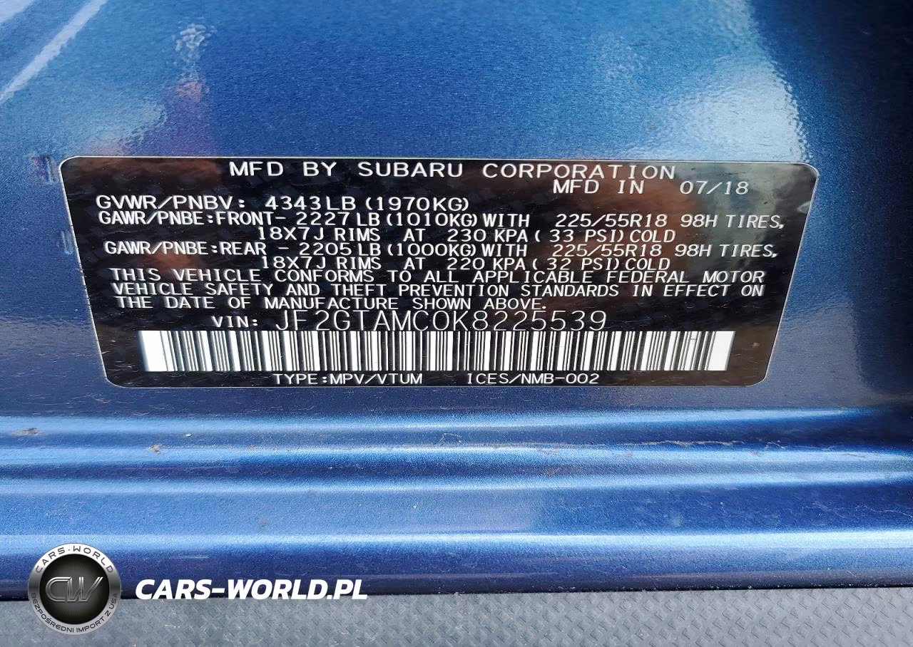 2019 Subaru Crosstrek Limited VIN:JF2GTAMC0K8225539 - 13