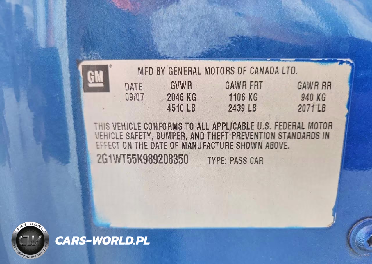 2008 CHEVROLET IMPALA LT VIN:2G1WT55K989208350 - 12