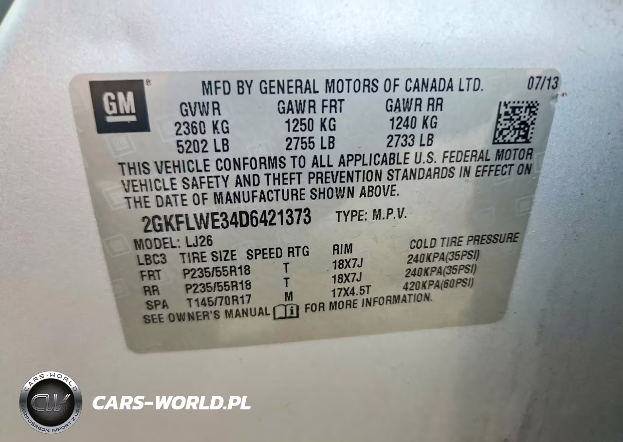 2013 GMC Terrain Slt VIN:2GKFLWE34D6421373 - 12