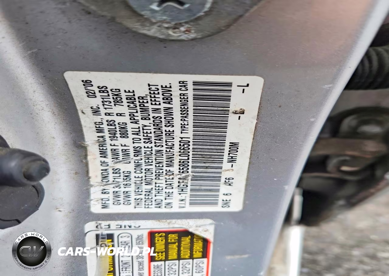 2006 Honda Civic Lx VIN:1HGFA16586L066501 - 12