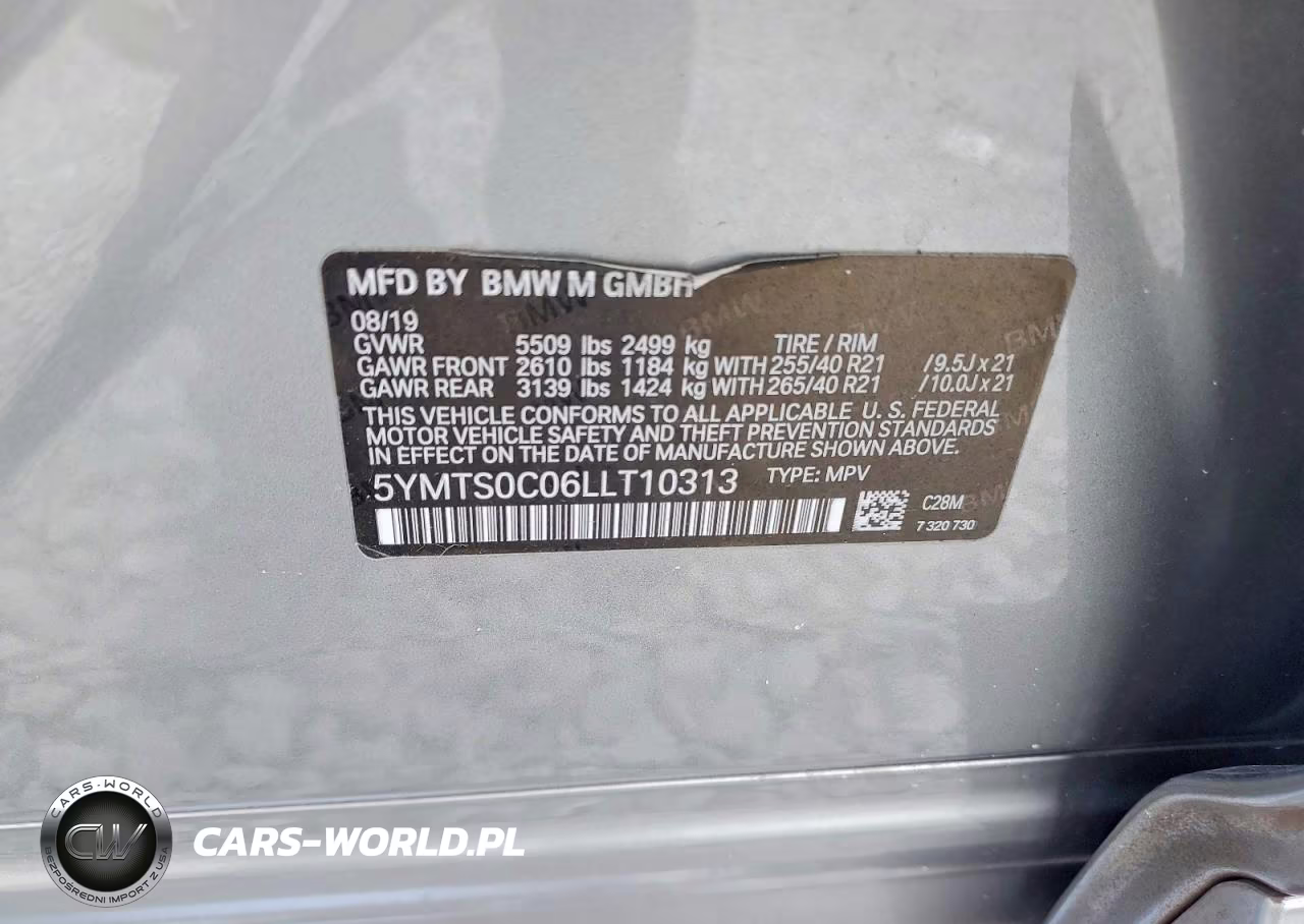 2020 BMW X3 M Competition VIN:5YMTS0C06LLT10313 - 13