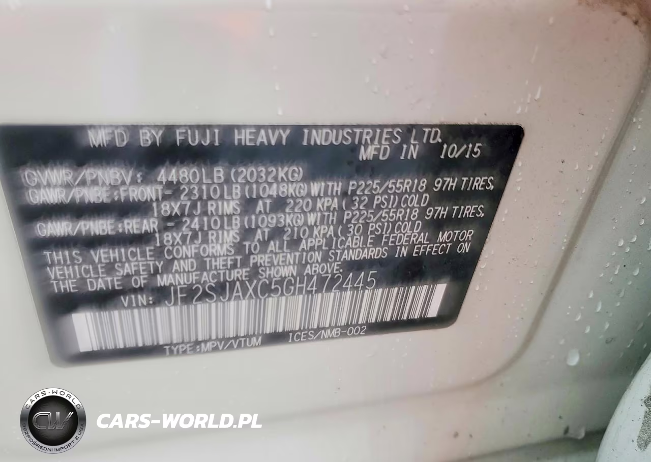 2016 Subaru Ascent VIN:JF2SJAXC5GH472445 - 13
