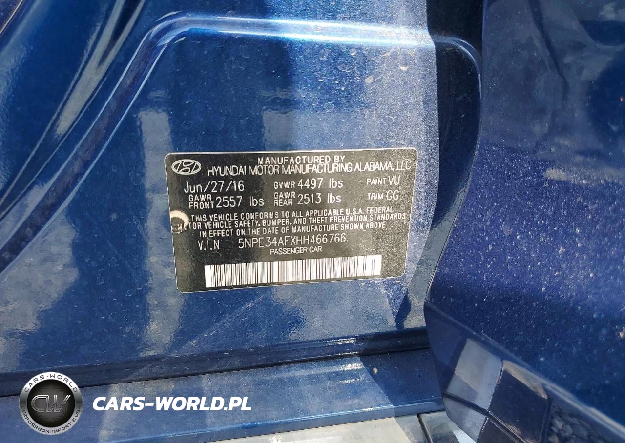 2017 Hyundai Sonata Sport VIN:5NPE34AFXHH466766 - 12