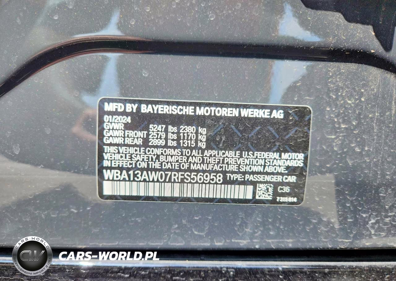 2024 BMW M440Xi Gran Coupe VIN:WBA13AW07RFS56958 - 12