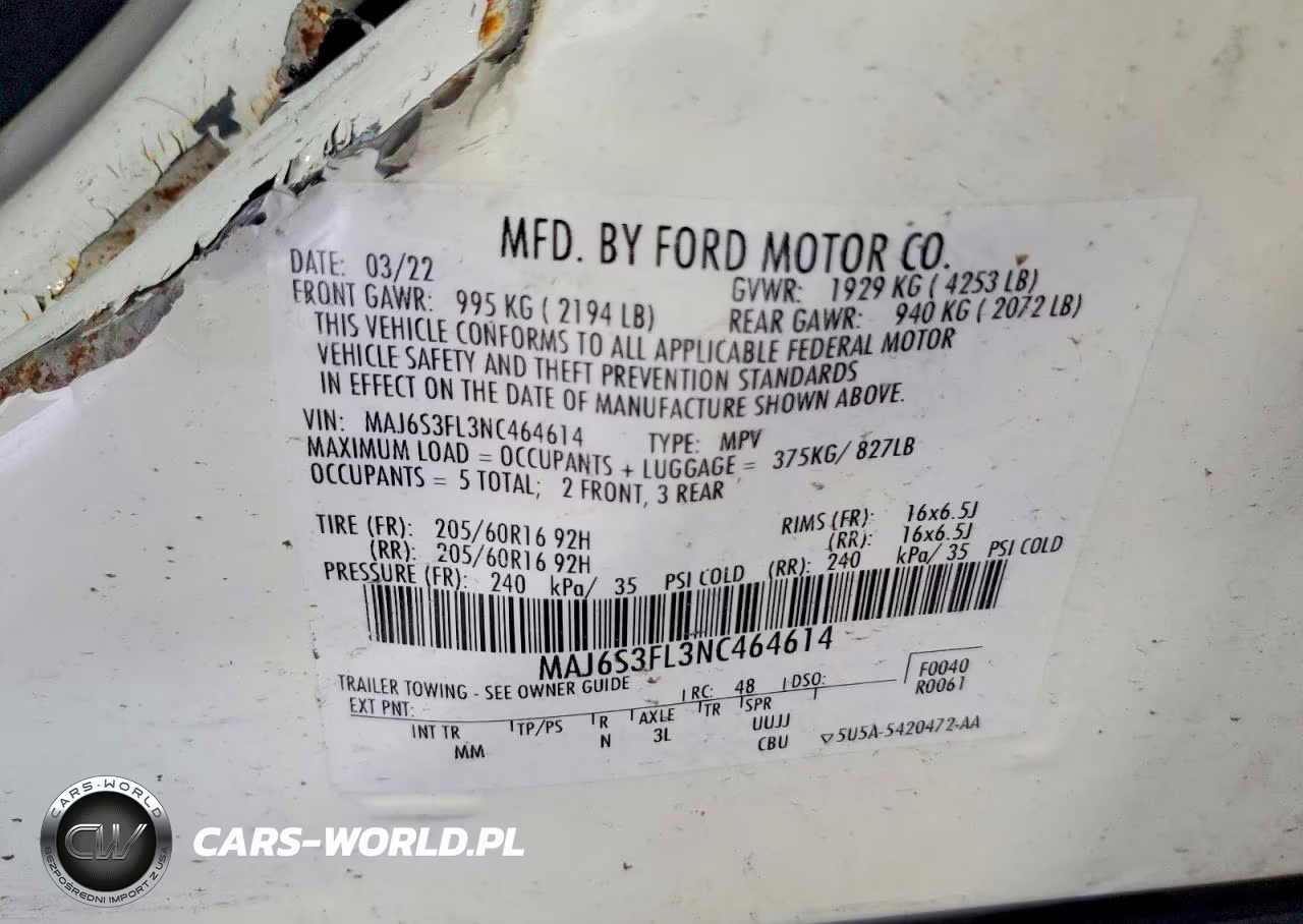 2022 Ford Ecosport S VIN:MAJ6S3FL3NC464614 - 13