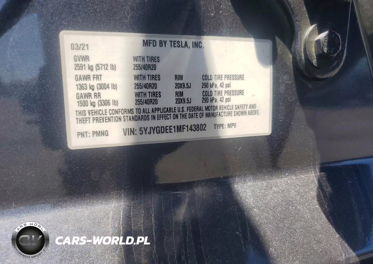 2021 Tesla Model Y VIN:5YJYGDEE1MF143802 - 12
