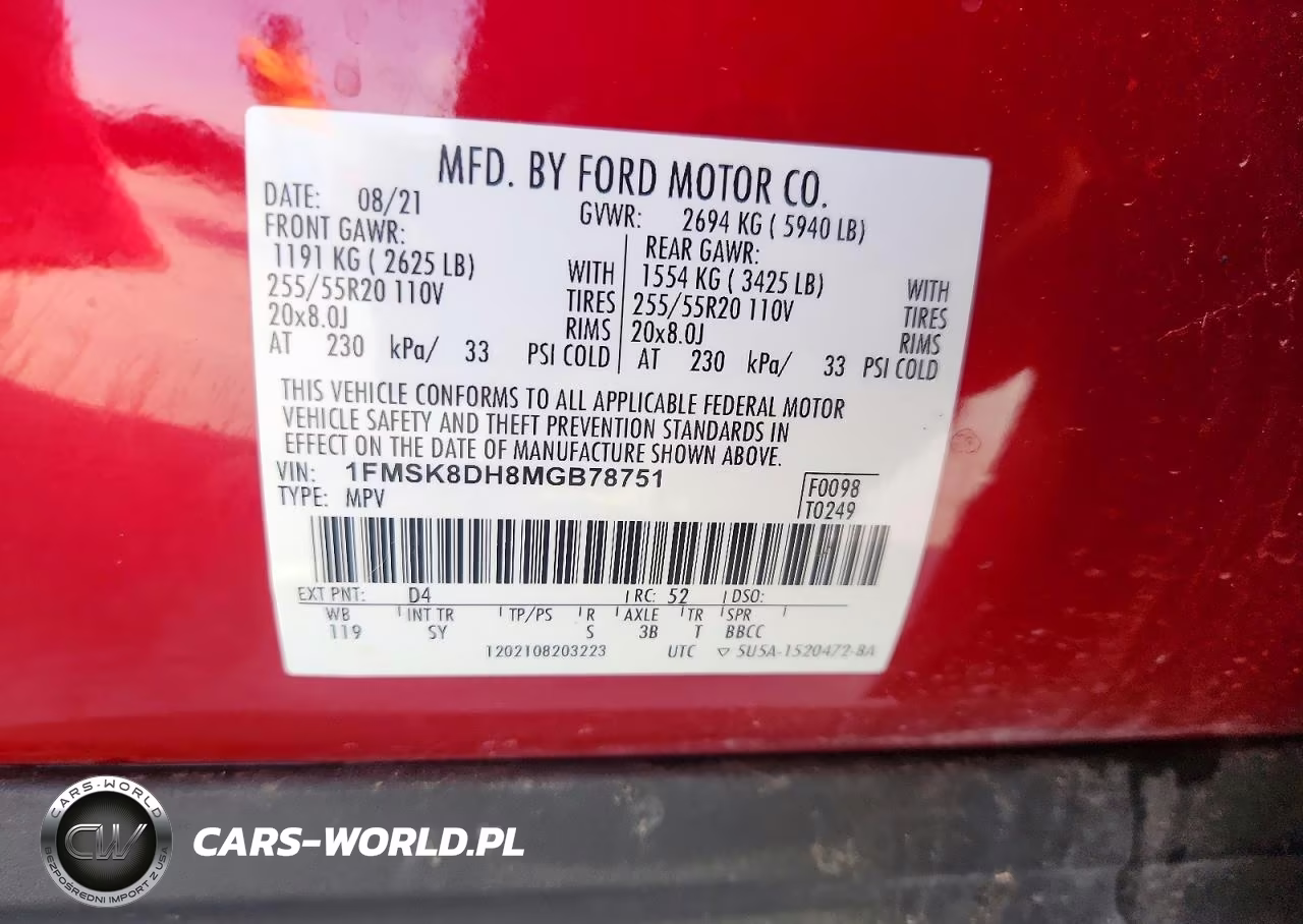 2021 Ford Explorer Xlt VIN:1FMSK8DH8MGB78751 - 13