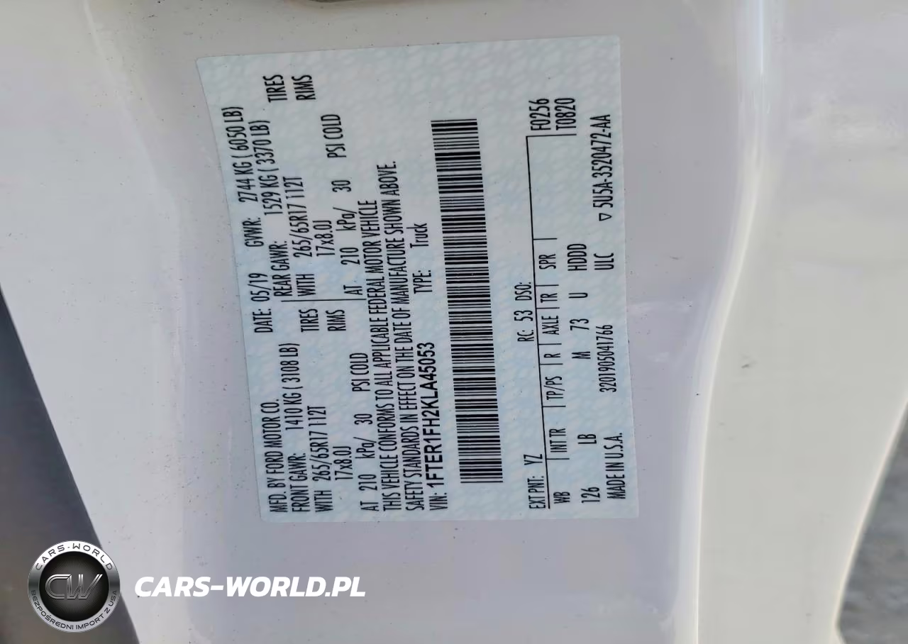 2019 Ford Ranger Xl VIN:1FTER1FH2KLA45053 - 12