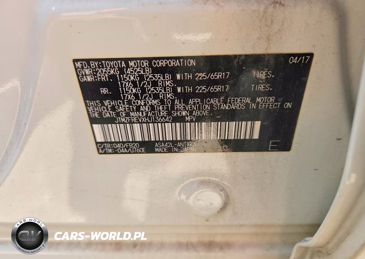 2017 Toyota Rav4 Le VIN:JTMZFREVXHJ136642 - 14