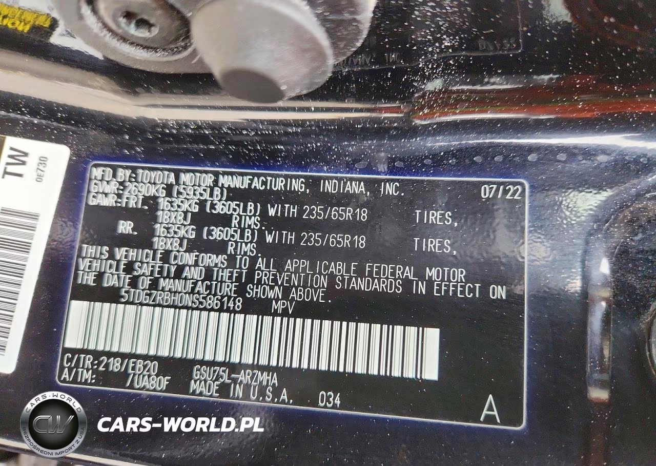 2022 Toyota Highlander Xle VIN:5TDGZRBH0NS586148 - 13