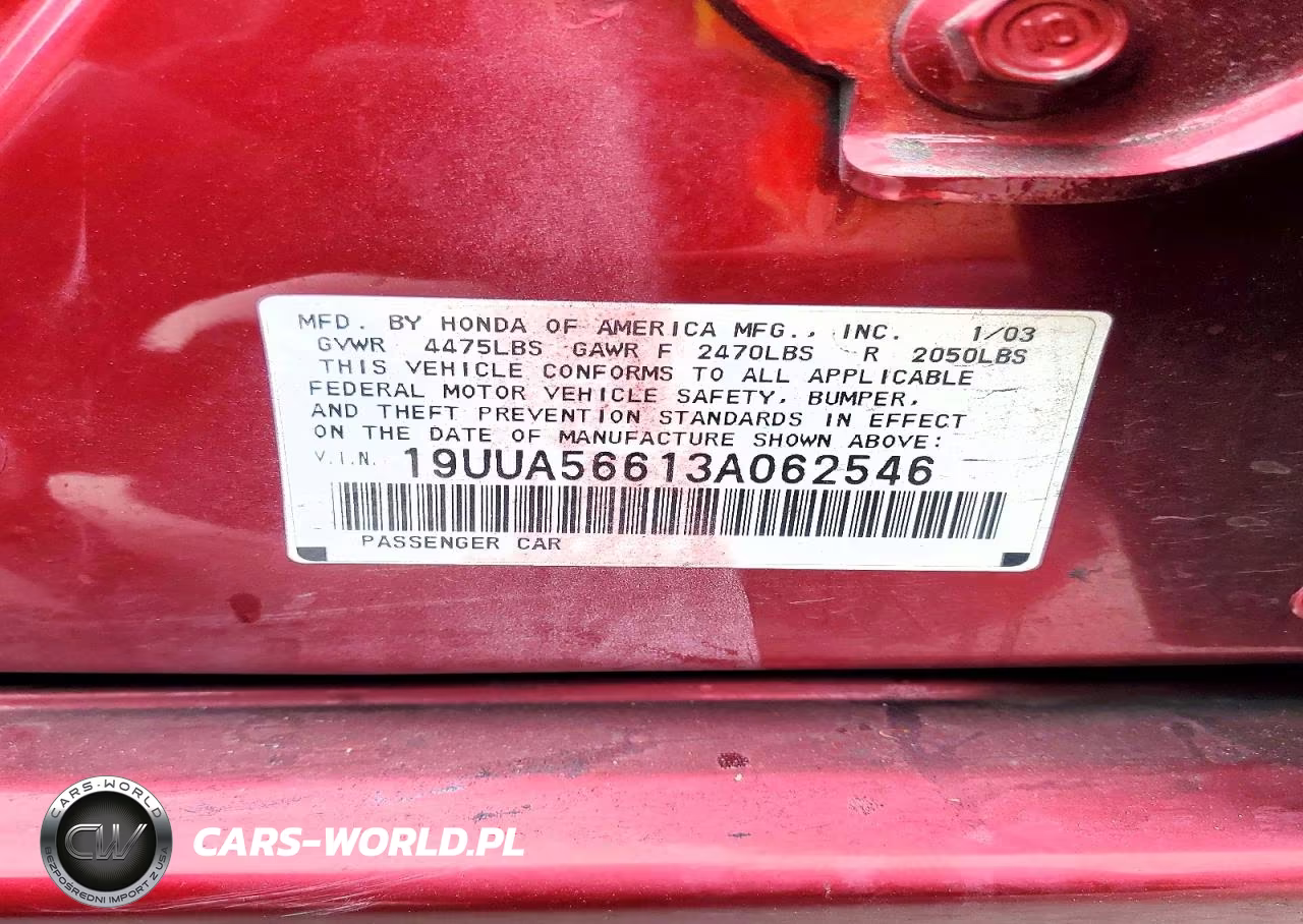 2003 Acura 3.2Tl VIN:19UUA56613A062546 - 13