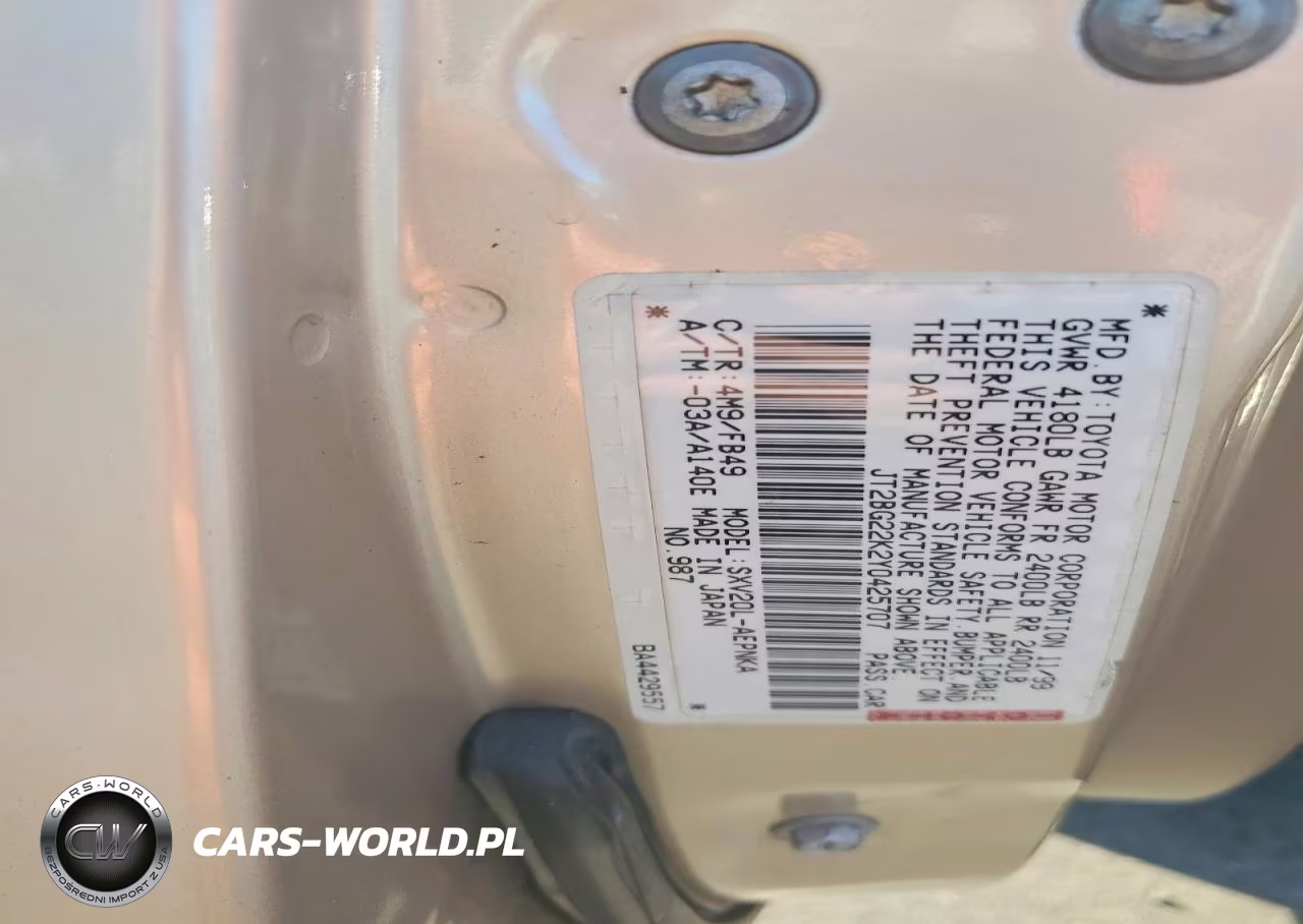2000 Toyota Camry Le VIN:JT2BG22K2Y0425707 - 12