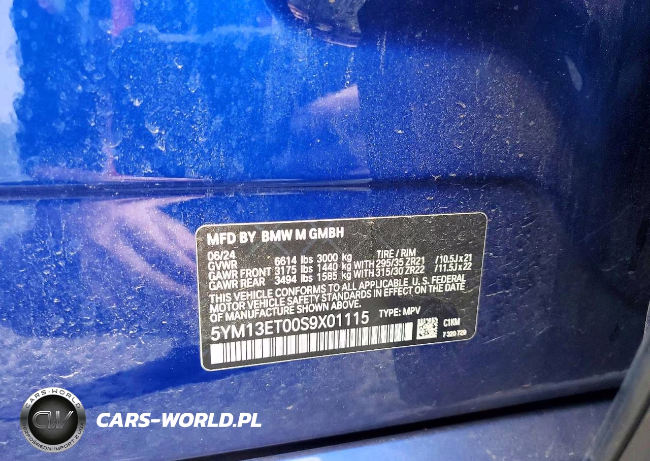 2025 BMW X5 M Competition VIN:5YM13ET00S9X01115 - 13