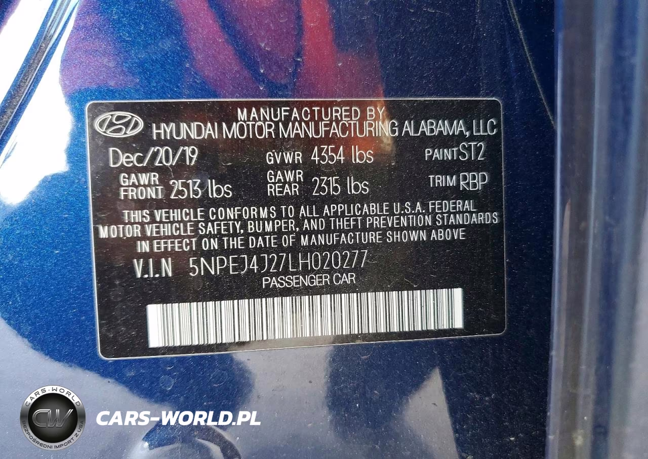 2020 Hyundai Sonata Sel Plus VIN:5NPEJ4J27LH020277 - 12