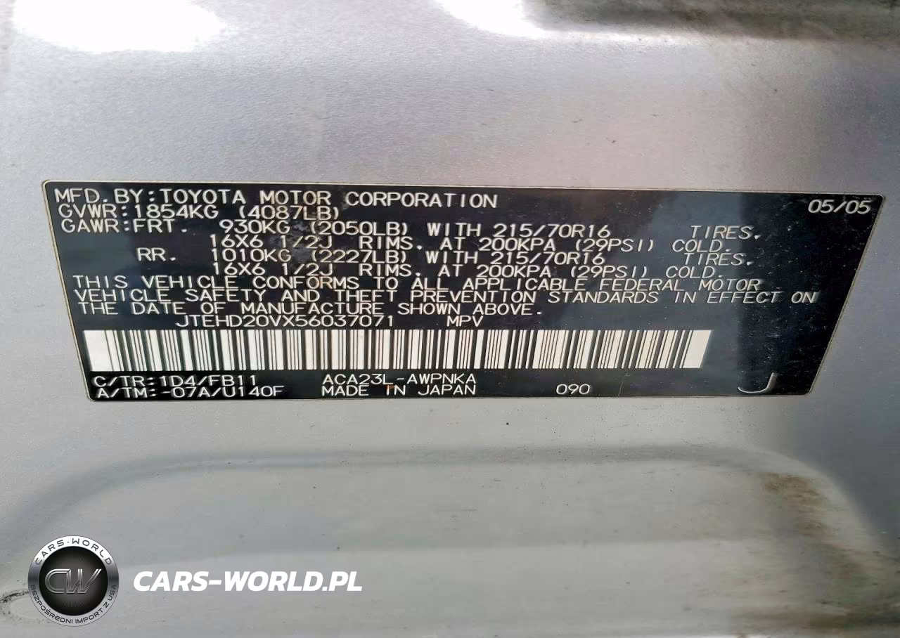 2005 Toyota Rav4 Base VIN:JTEHD20VX56037071 - 13