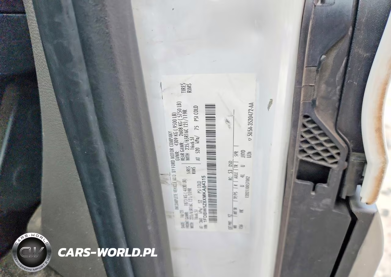 2021 Ford Transit Delivery Truck VIN:1FDBW5Z8XMKA84315 - 12