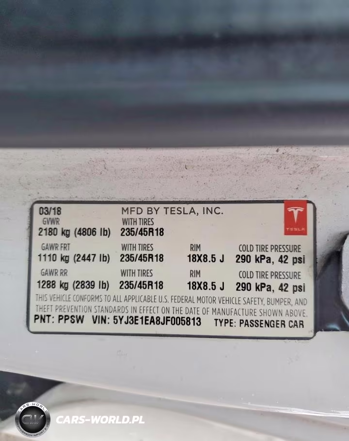 2018 Tesla Model 3 VIN:5YJ3E1EA8JF005813 - 12