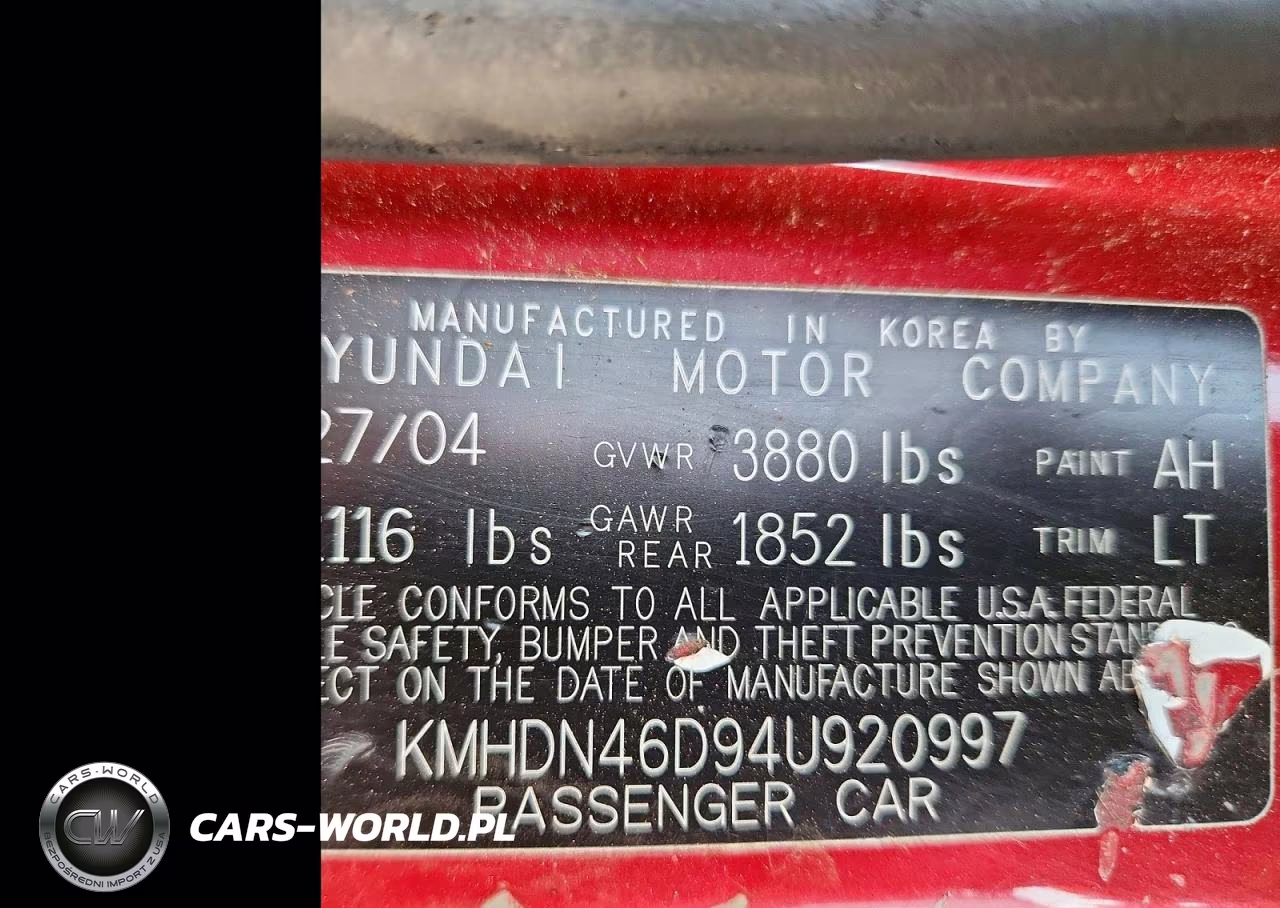 2004 Hyundai Elantra Gls VIN:KMHDN46D94U920997 - 12