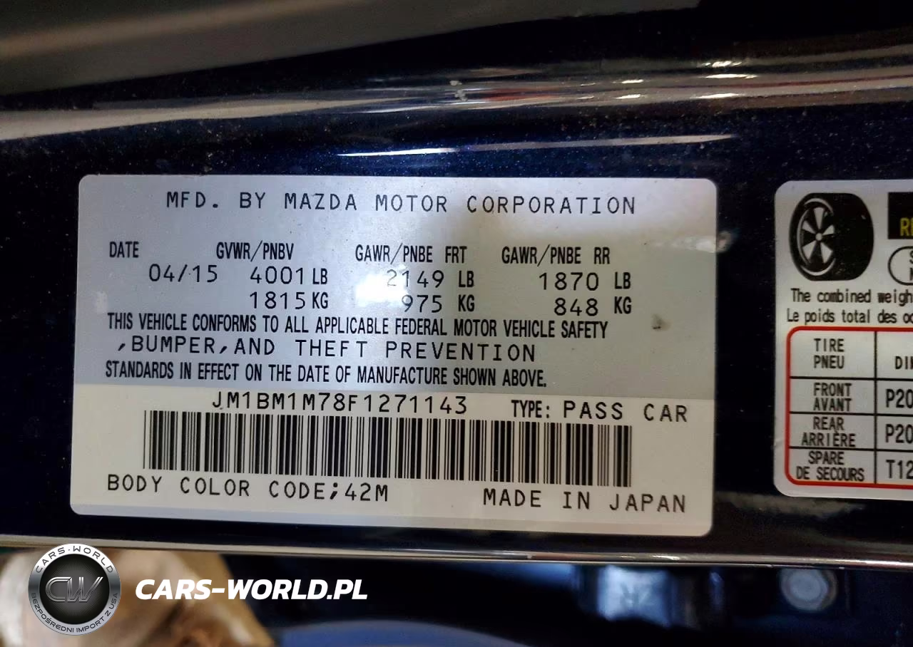 2015 Mazda 3 Grand Touring VIN:JM1BM1M78F1271143 - 12