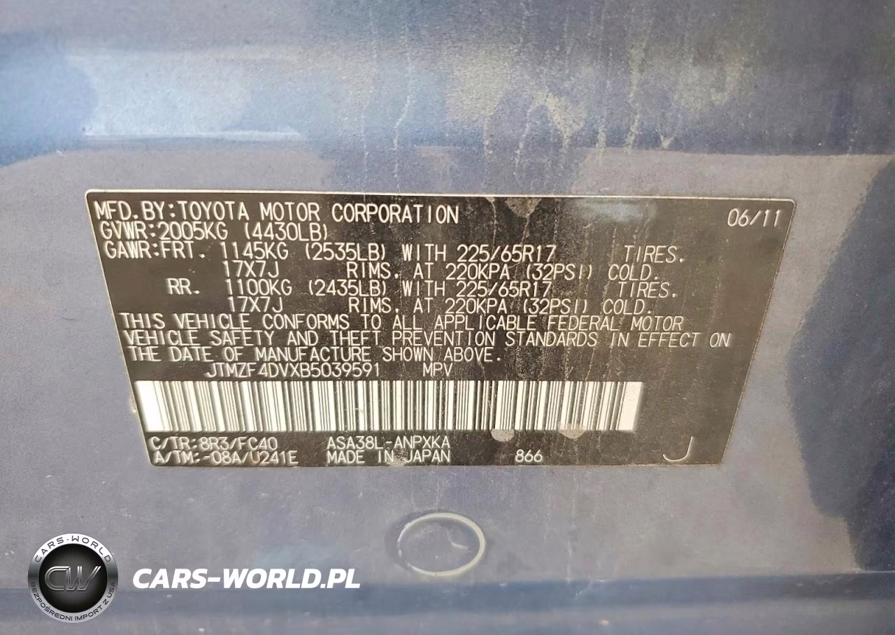 2011 Toyota Rav4 Base VIN:JTMZF4DVXB5039591 - 13