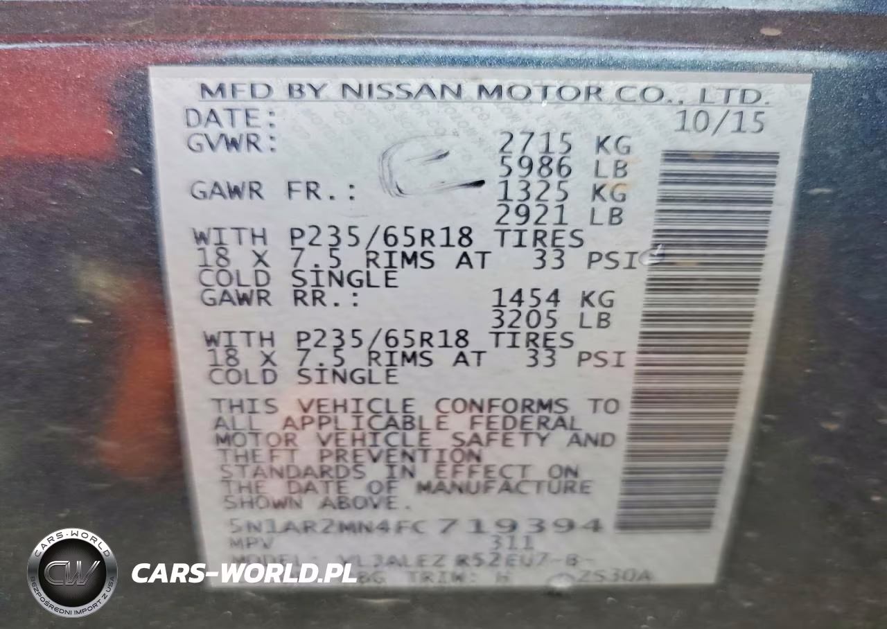 2015 Nissan Pathfinder Sv VIN:5N1AR2MN4FC719394 - 13