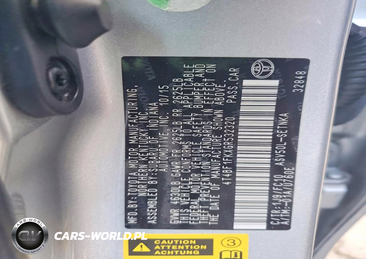 2016 Toyota Camry Le VIN:4T4BF1FKXGR532320 - 12