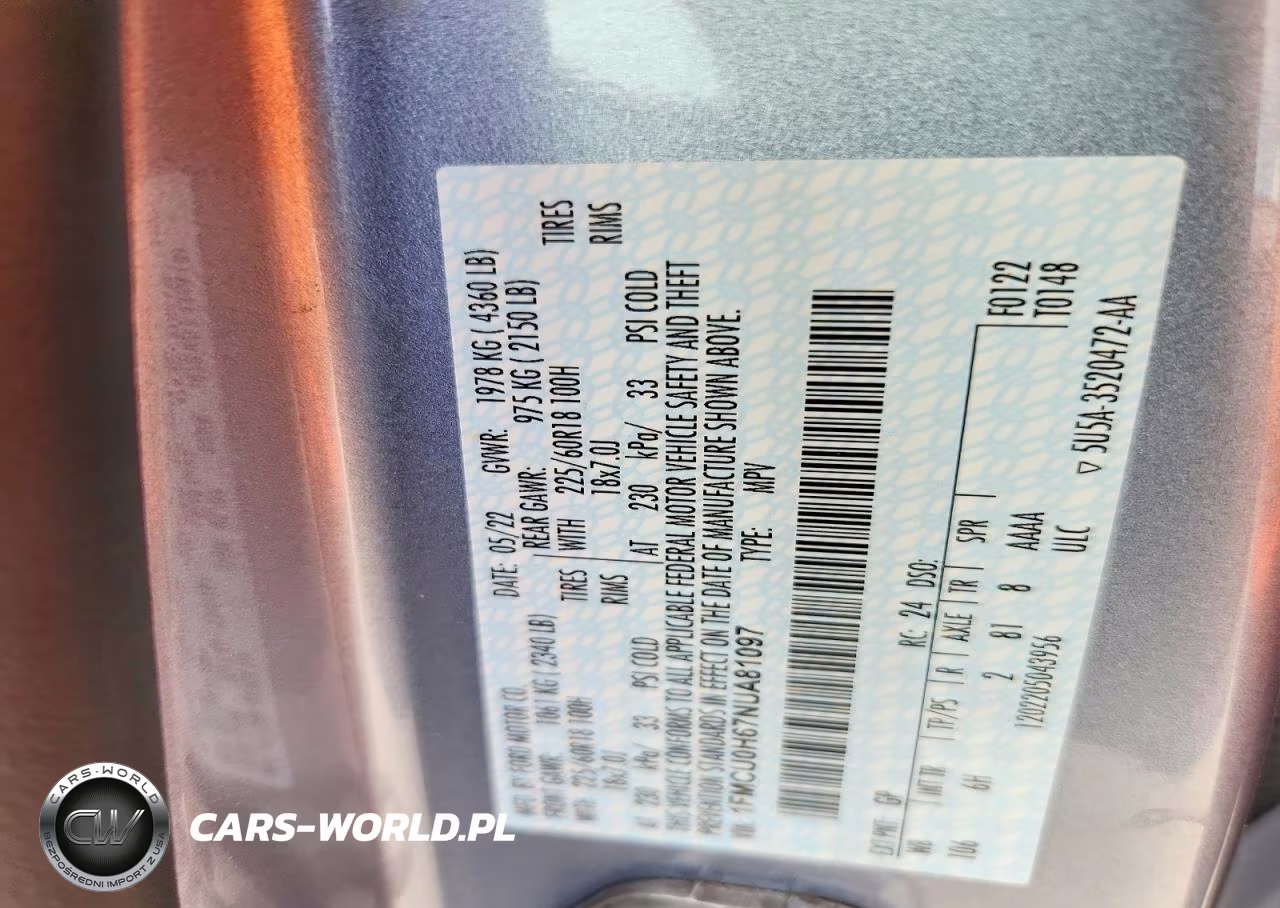 2022 Ford Escape Sel VIN:1FMCU0H67NUA81097 - 14