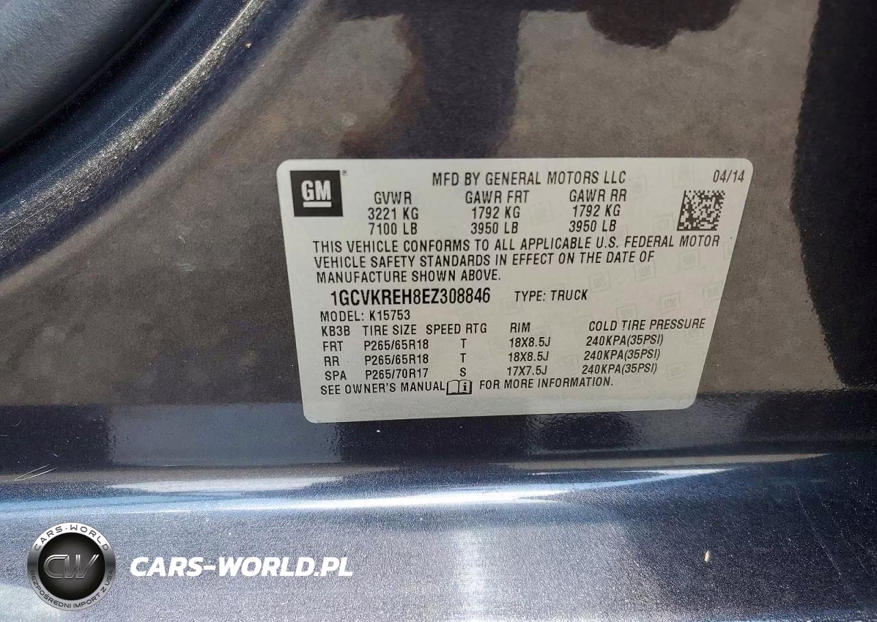 2014 Chevrolet Silverado K1500 Lt VIN:1GCVKREH8EZ308846 - 12