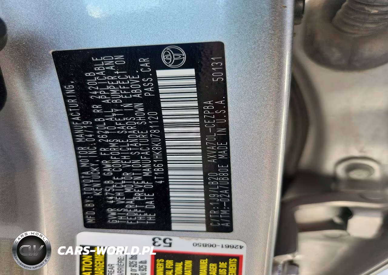 2019 Toyota Camry Xse VIN:4T1B61HK8KU781120 - 12