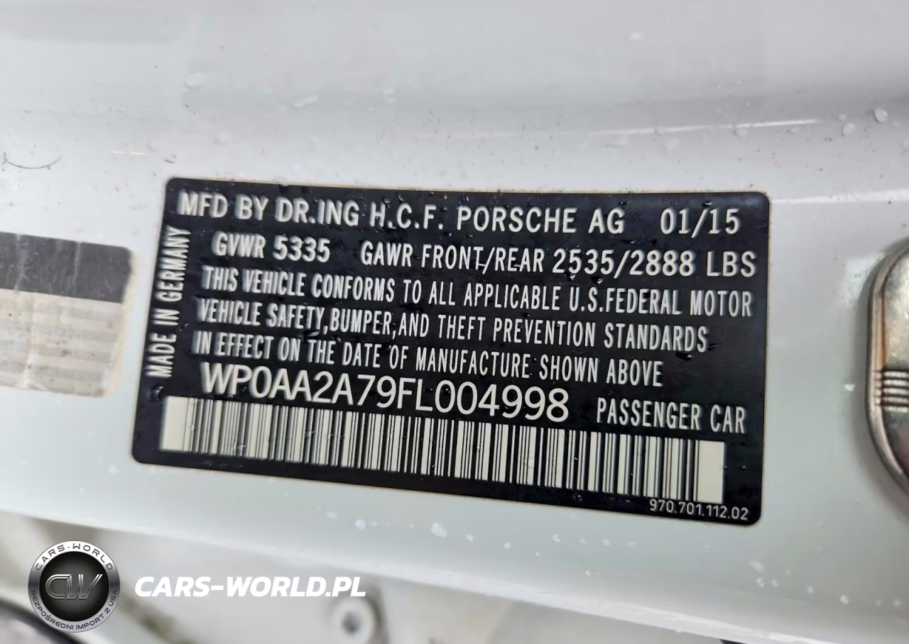 2015 Porsche Panamera 4S VIN:WP0AA2A79FL004998 - 12