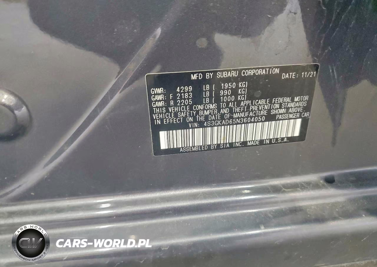 2022 Subaru Impreza Premium VIN:4S3GKAD65N3604050 - 12