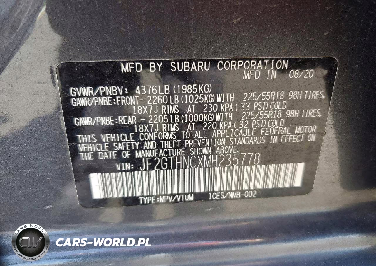 2021 Subaru Crosstrek Limited VIN:JF2GTHNCXMH235778 - 13